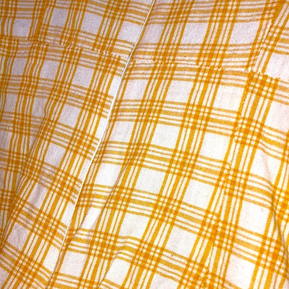 Tight mini dress Jorja Smith style. Tartan traditional British yellow pattern. - Picture 3 of 4